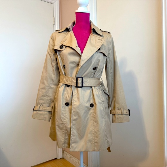 Banana Republic, Women Trench Coat, Classic, size Petite Small, Beige